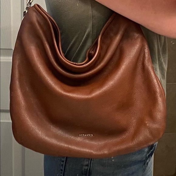 Coach Madison Distressed Saddle Brown Leather Hobo Shoulder Bag - Picture 5 of 5